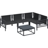 vidaXL Sjedeća garnitura za vrt 6 pcs Antracitno siva Čelik | shoptok.hr