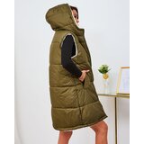 Resti Green and cream long double-sided women's vest | Shoptok.si