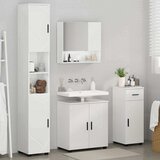  Set namještaja za kupaonicu s ladicama 4 pcs Visoki sjaj bijela | Eponuda.com