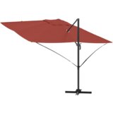vidaXL Senzorčna Senca Terrakota Poliester, Jeklo Velik | Shoptok.si