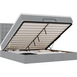  Otomanski krevet s madracem&LED svijetlosivi 180x200cm tkanine | shoptok.hr