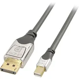 Mini-DisplayPort / DisplayPort adapterski kabel Mini DisplayPort utikač, DisplayPort utikač 0.50 m siva 36310 DisplayPort kabel