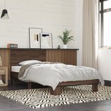 Furnova Posteljni okvir rjav hrast 100x200 cm inženirski les in kovina, (21942978) | Shoptok.si