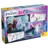 Lisciani Snježno kraljevstvo 2 u 1 maxi 2x60-dijelni puzzle i bojanka 50x35cm - Lisciani | shoptok.hr