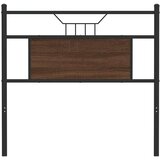  Posteljno vzglavje rjavi hrast 75 cm inženirski les in jeklo, (21829165) | Shoptok.si