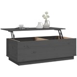  Stolić za kavu sivi 100 x 50 x 35 cm od masivne borovine | shoptok.hr