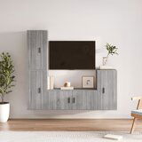 vidaXL 4-dijelni set TV ormarića sivog sonome konstruirano drvo | shoptok.hr