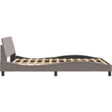  Posteljni okvir z vzglavjem taupe 140x190 cm blago, (21088978) | Shoptok.si