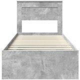  Okvir za krevet s madracem Betonska siva 100 x 200 cm | shoptok.hr