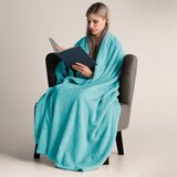 DecoKing Turkizno pregrinjalo iz mikrovlaken Henry, 150 x 70 cm | Shoptok.si