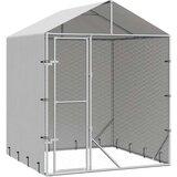 Vanjski kavez za pse s krovom srebrni 2x2x2,5 m pocinčani čelik | shoptok.hr