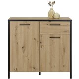Mömax komoda kirikus, črna, barva hrasta | Shoptok.si