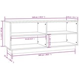 Ormarić za cipele 110 x 34 x 45 cm od masivne borovine | shoptok.hr