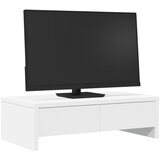  Stalak za monitor s ladicama bijeli 50 x 27 x 15 cm drveni | shoptok.hr