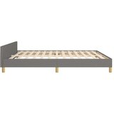  Posteljni okvir z vzglavjem temno siv 160x200 cm blago, (20795164) | Shoptok.si