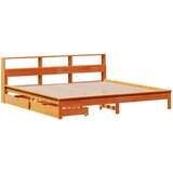 Krevet s regalom za knjige bez madraca 180x200 cm od borovine | shoptok.hr