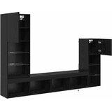 TV zidne jedinice Zidne 4 pcs Crni hrast Konstruirano drvo | shoptok.hr