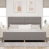  Taupe posteljni okvir 200x200 cm iz blaga, (22049576) | Shoptok.si