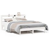 vidaXL Posteljni okvir brez vzmetnice bel 140x190 cm trdna borovina Cene