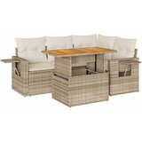  5-dijelni vrtni set sofa s jastucima bež od poliratana | shoptok.hr
