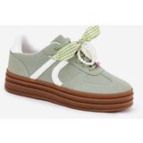 Boto Women Sneakers On Platform With Decorations Green Vinness | Shoptok.si