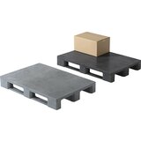 ratioform EURO paleta iz umetne mase, z robom, zgornja plošča zaprta, siva, od 10 kosov | Shoptok.si