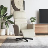Maison Chic Naslanjač - Relax naslanjač z naslonom za noge krem umetno usnje, (22040379) | Shoptok.si