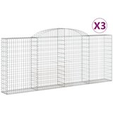  Lučne gabionske košare 3 kom 300x30x120/140cm pocinčano željezo | shoptok.hr