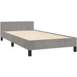  Posteljni okvir z vzglavjem svetlo siv 90x190 cm žamet, (20788104) | Shoptok.si