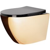 Rea Viseća WC ŠKOLJA Carlo Mini Flat Gold/Black Cijene