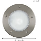 Eglo Riga 3 vanjska podna lampa čelik | shoptok.hr