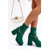 Boto Women's Boots with Heel and Green Chain Tiselo | ePonuda.com