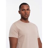 Ombre BASIC men's cotton shirt set with round neckline - gray-green/white/beige | Eponuda.ba