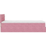  Otomanski posteljni okvir z vzmetnico roza 90x200 cm žamet | Shoptok.si