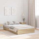  Krevet s ladicama Sonoma hrast 120 x 200 cm Konstruirano drvo | shoptok.hr