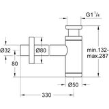 Grohe sifon 1/4″ supersteel 28912DC0 | ePonuda.com