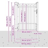  Ograjna vrata HORST 100 x 125 cm Kovina Črna Zaklenljivo, (5000300988) | Shoptok.si