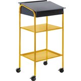eurokraft basic Stacionaren delavniški pult, z 2 fiksnima policama iz jeklene pločevine, ŠxGxV 500 x 595 x 1225 mm | Shoptok.si