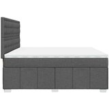  Krevet s oprugama i madracem tamnosivi 200 x 200 cm od tkanine | shoptok.hr