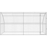  Kućica za pse s pohranom 2 pcs Srebrno 4 x 2 x 2 m Čelik | shoptok.hr