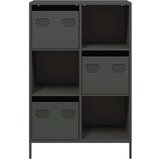 vidaXL Visoka komoda crna 68x39x103,5 cm od čelika | shoptok.hr