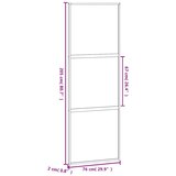  Klizna vrata crna 76x205 cm od kaljenog stakla i aluminija | shoptok.hr