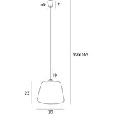  MAXLIGHT P0582 - Visilica na sajli POT 1xE27/15W/230V Ø 30 cm, bež | Eponuda.com