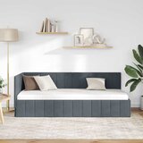  Kutni okvir kreveta Tamno siva 80 cm x 200 cm Baršun | shoptok.hr