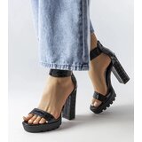 Gemre Black Snake Print Sandals Knoxville | shoptok.hr
