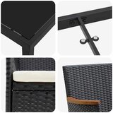  Vrtni set za objed 9 kom. Crna poliratan | shoptok.hr
