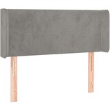  Uzglavlje s ušima svjetlosivo 83x16x78/88 cm baršunasto | shoptok.hr