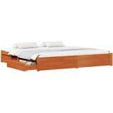  Okvir za krevet s ladicama Vosak smeđa 180 x 200 cm | shoptok.hr
