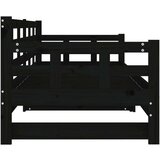  Dnevni ležaj na izvlačenje 2x(90x200) cm crni od borovine | shoptok.hr