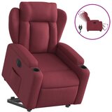 Maison Chic Električni naslanjač - Relax naslanjač s funkcijo vstajanja vinsko rdeč, (22062298) | Shoptok.si